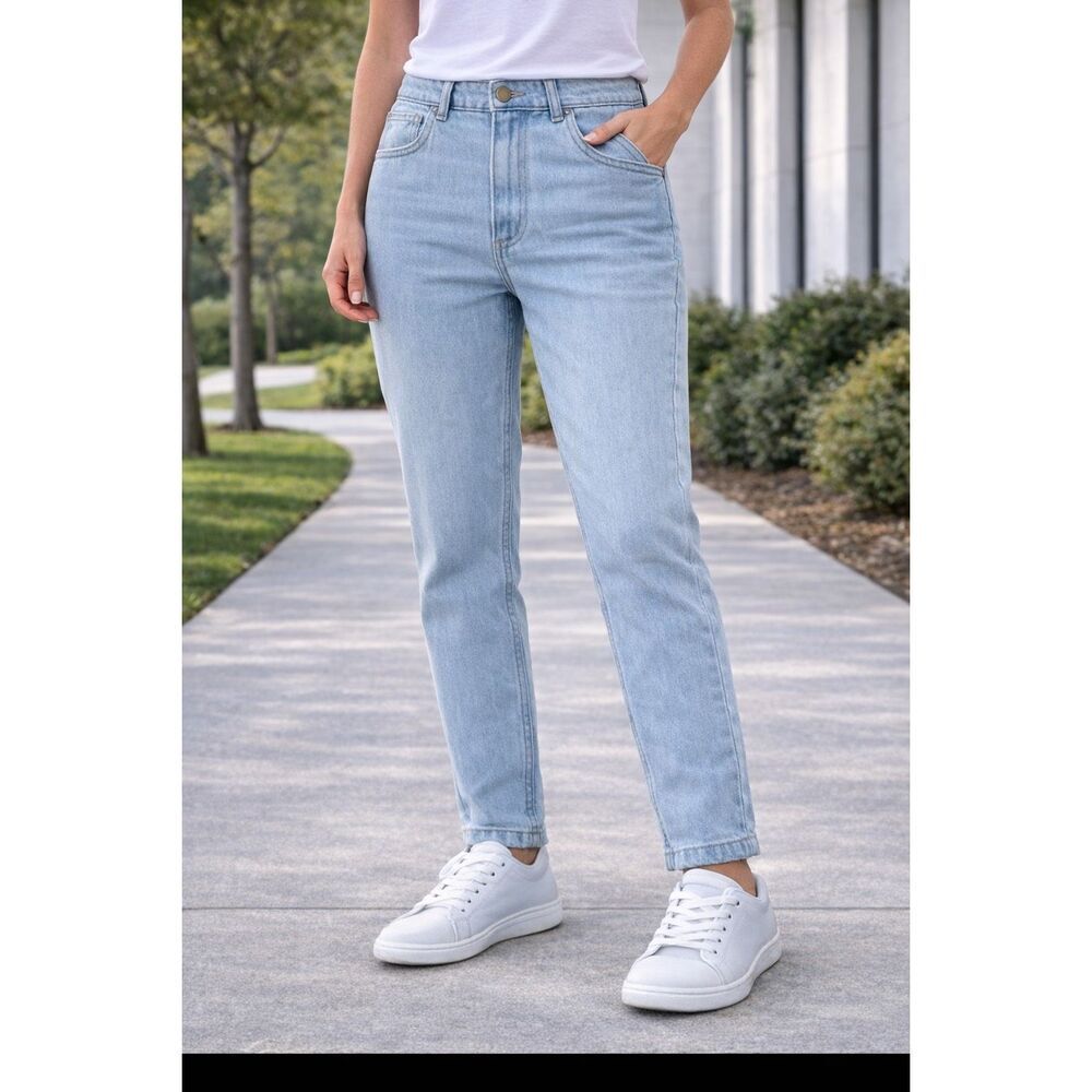 Pool Light Blue High Rise Tapered Jeans 38 EU /M US See Description